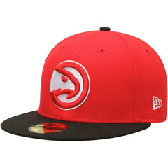 New Era Atlanta Hawks Team Color 2Tone 59FIFTY Fitted Hat Red/Black