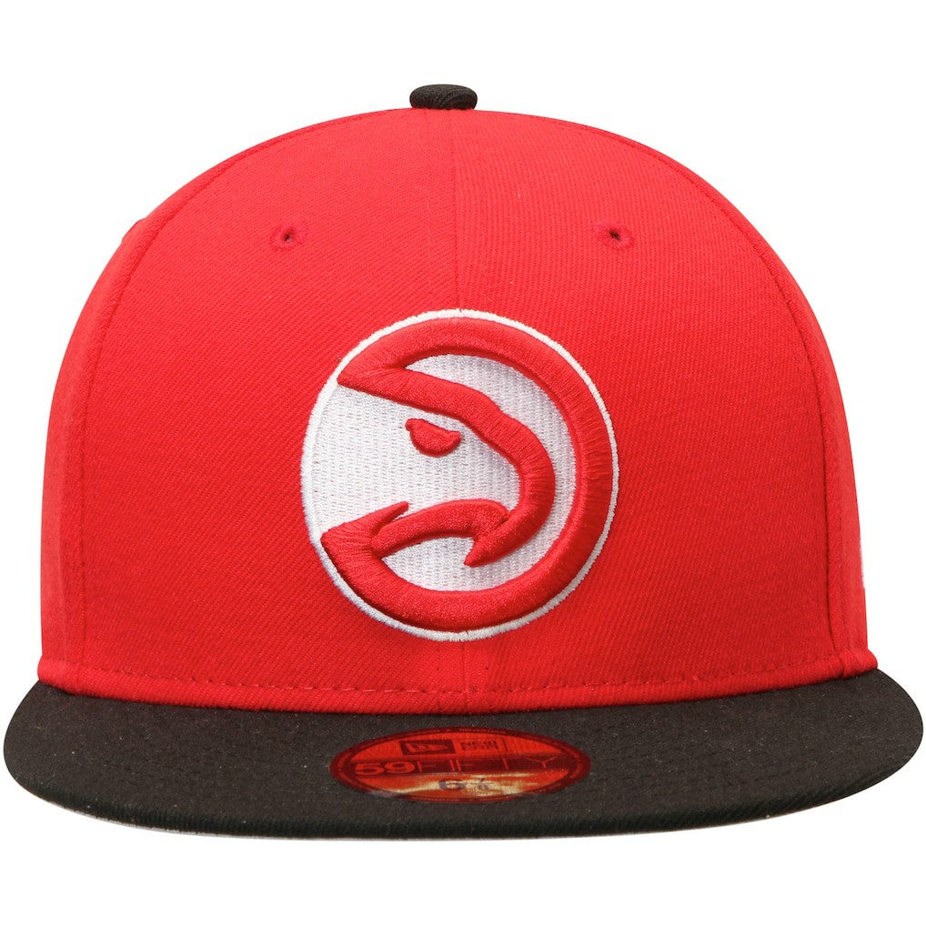 New Era Atlanta Hawks Team Color 2Tone 59FIFTY Fitted Hat Red/Black