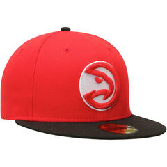 New Era Atlanta Hawks Team Color 2Tone 59FIFTY Fitted Hat Red/Black