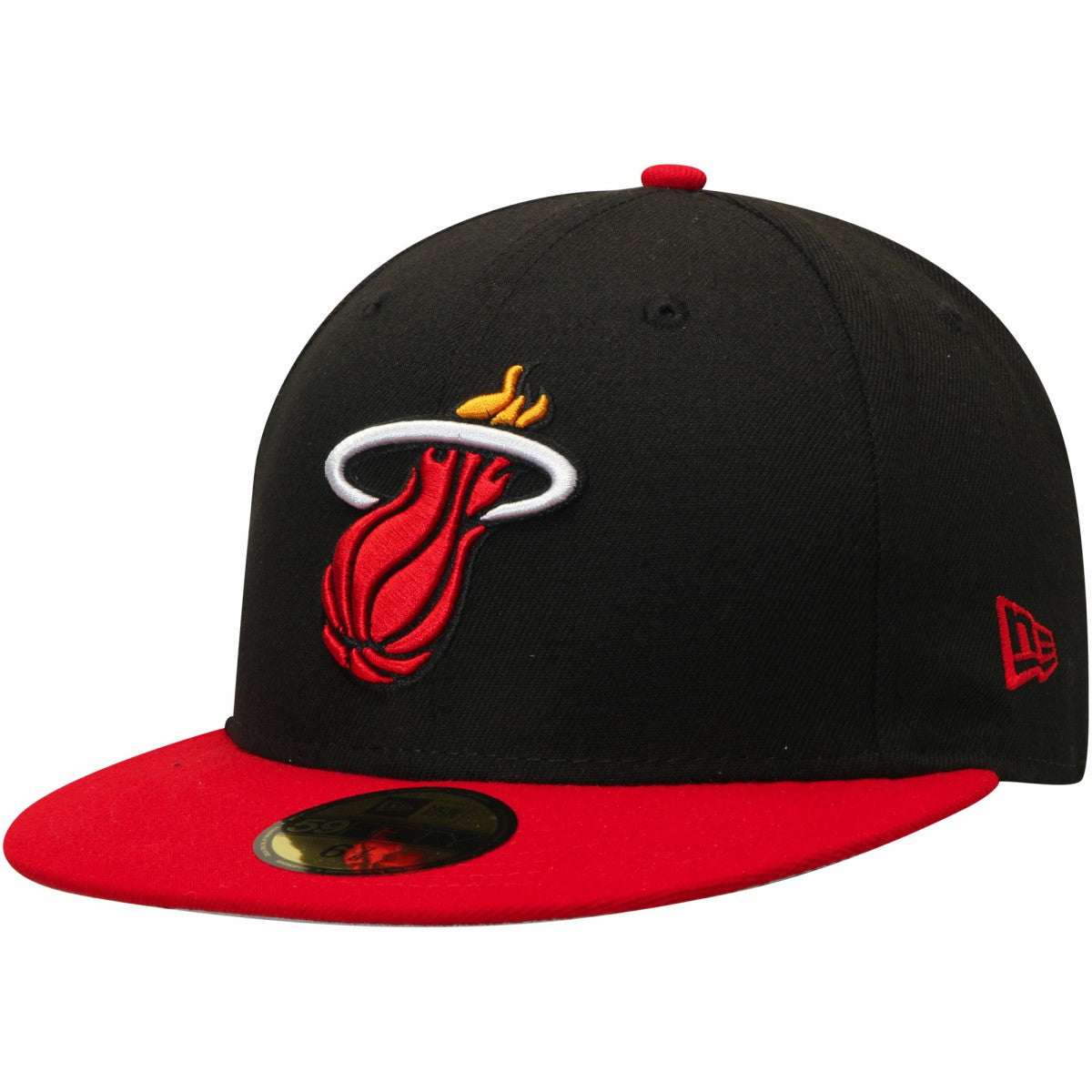 New Era Miami Heat Team Color 2Tone 59FIFTY Fitted Hat Black/Red