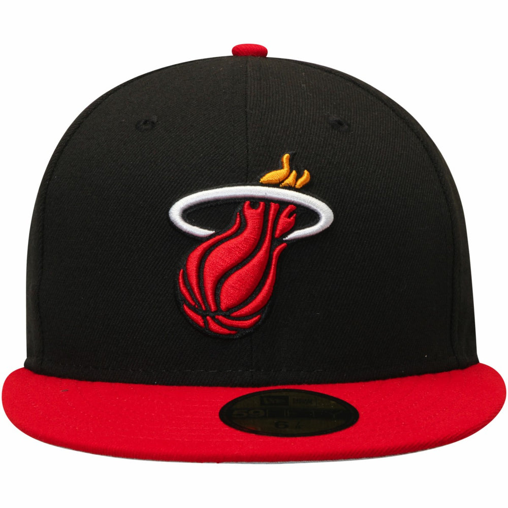New Era Miami Heat Team Color 2Tone 59FIFTY Fitted Hat Black/Red