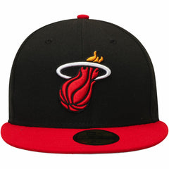 New Era Miami Heat Team Color 2Tone 59FIFTY Fitted Hat Black/Red