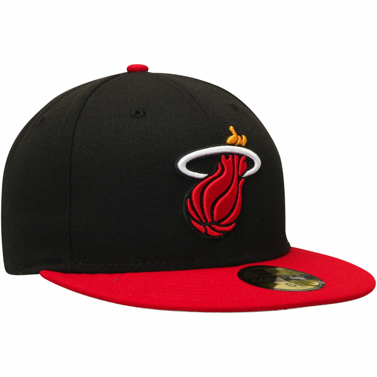 New Era Miami Heat Team Color 2Tone 59FIFTY Fitted Hat Black/Red