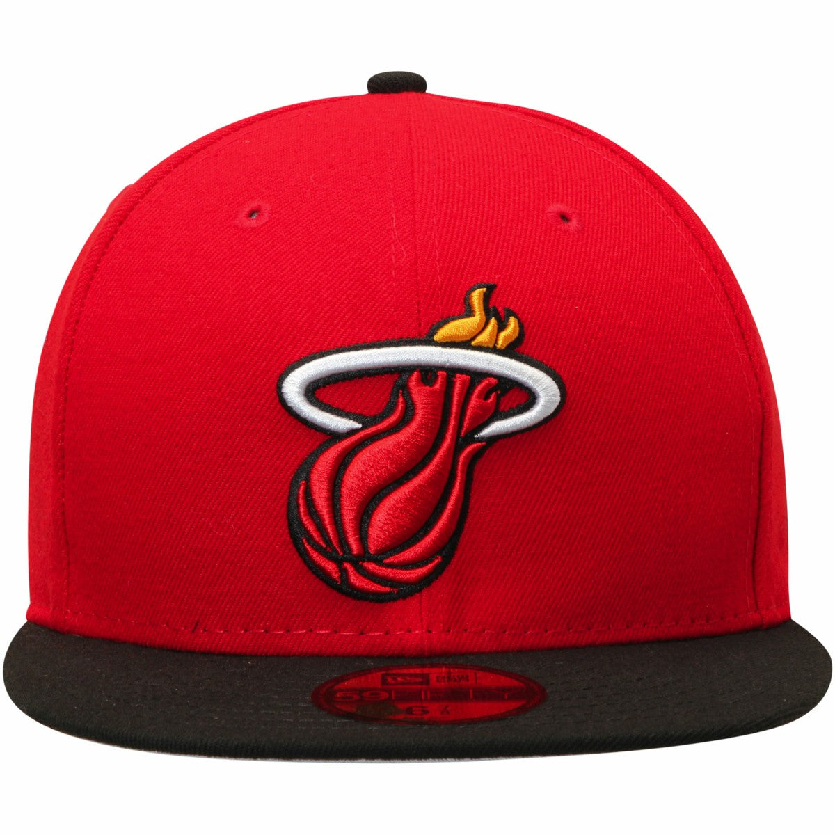 New Era Miami Heat Team Color 2Tone 59FIFTY Fitted Hat Red/Black