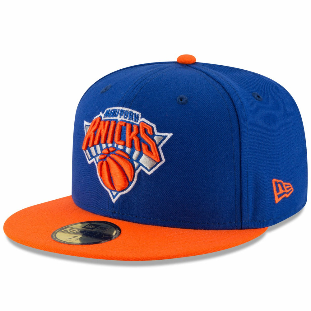 New Era New York Knicks Team Color 2Tone 59FIFTY Fitted Hat Royal/Orange