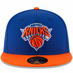 New Era New York Knicks Team Color 2Tone 59FIFTY Fitted Hat Royal/Orange