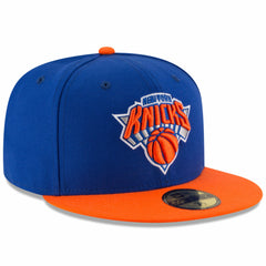 New Era New York Knicks Team Color 2Tone 59FIFTY Fitted Hat Royal/Orange