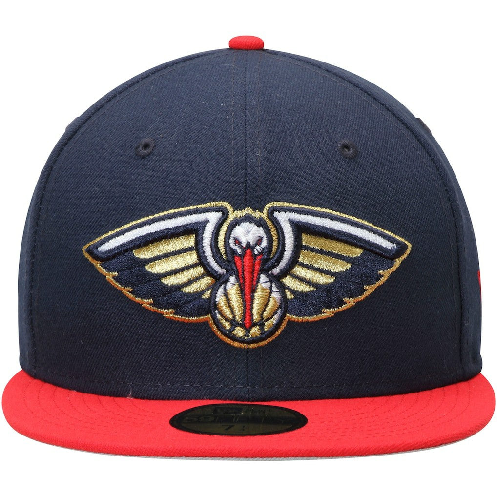 New Era New Orleans Pelicans Team Color 2Tone 59FIFTY Fitted Hat Navy/Red