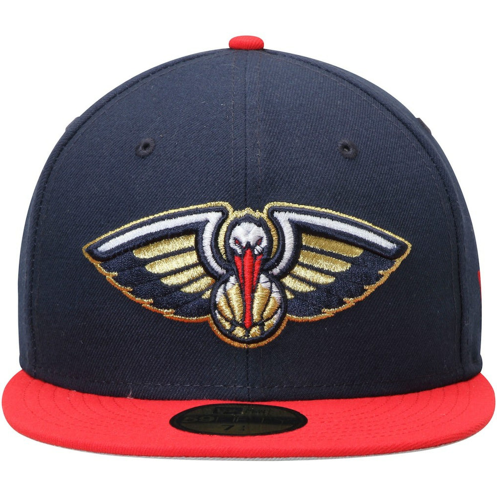 New Era New Orleans Pelicans Team Color 2Tone 59FIFTY Fitted Hat Navy/Red