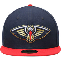 New Era New Orleans Pelicans Team Color 2Tone 59FIFTY Fitted Hat Navy/Red