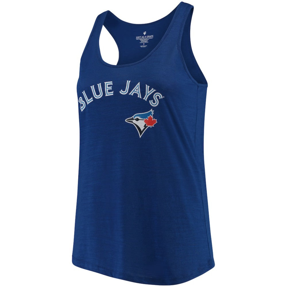 Toronto Blue Jays Soft as a Grape Women's Plus Size Swing for the Fences Racerback Tank Top Online