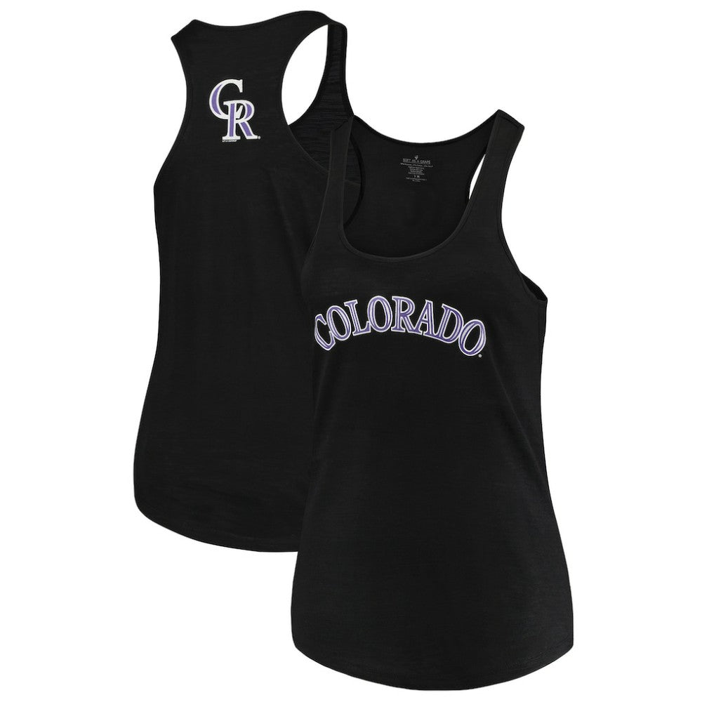 Colorado Rockies Soft as a Grape Women's Plus Size Swing for the Fences Racerback Tank Top Near Me