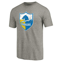 Los Angeles Chargers Throwback Logo Tri-Blend T-Shirt - Ash - NFL