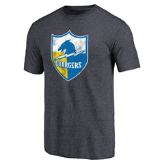 Los Angeles Chargers Throwback Logo Tri-Blend T-Shirt - Navy - NFL