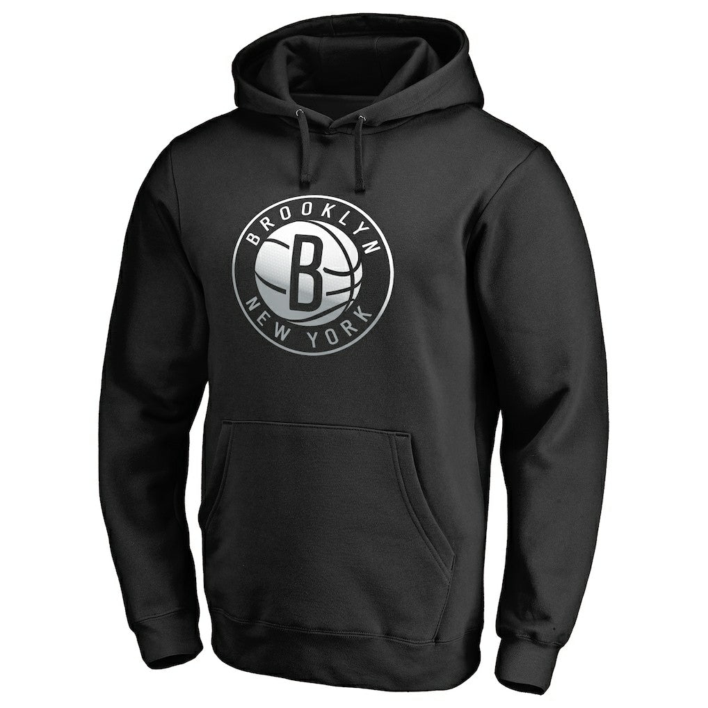 Brooklyn Nets Gradient Logo Pullover Hoodie Black