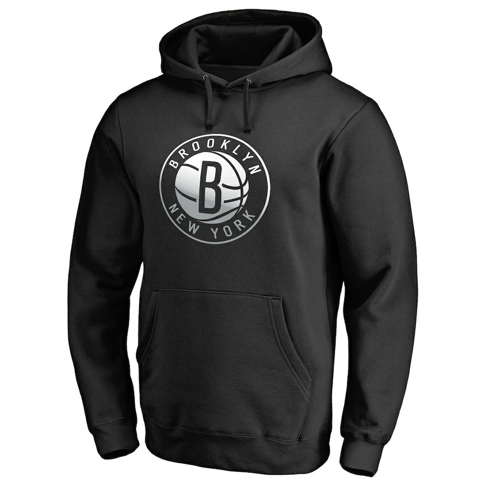 Brooklyn Nets Gradient Logo Pullover Hoodie Black