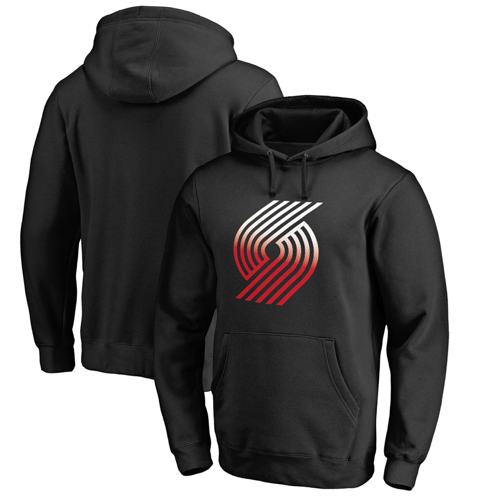Portland Trail Blazers Gradient Logo Pullover Hoodie Black