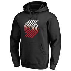 Portland Trail Blazers Gradient Logo Pullover Hoodie Black