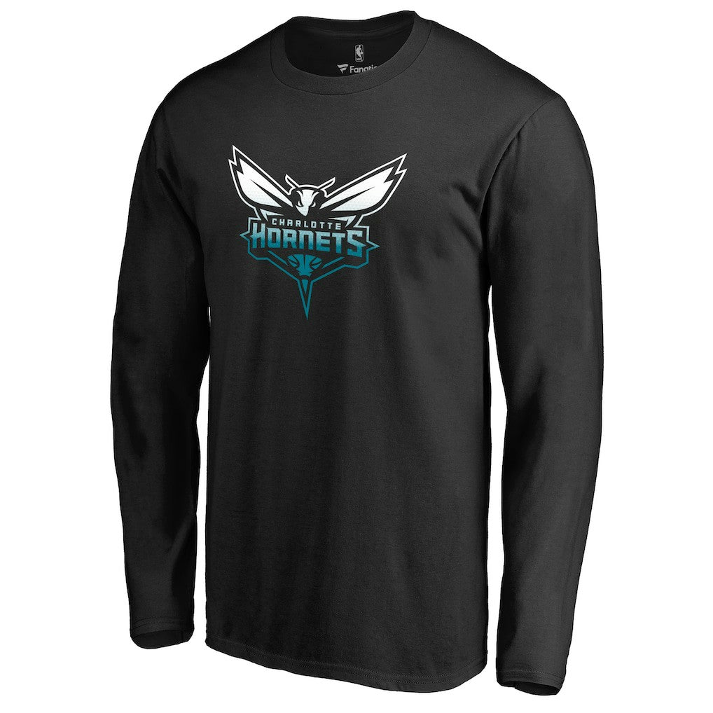 Charlotte Hornets Gradient Logo Long Sleeve T-Shirt Black