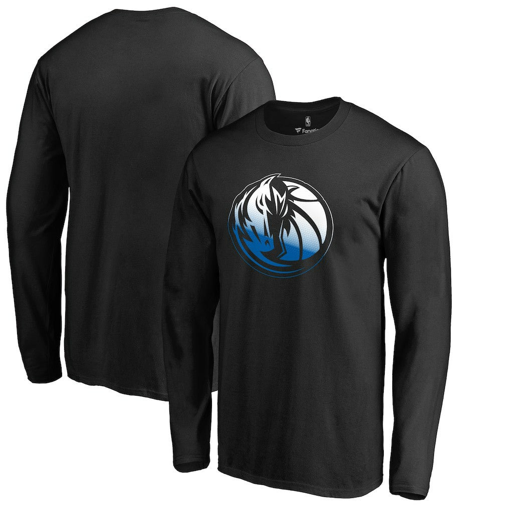 Dallas Mavericks Gradient Logo Long Sleeve T-Shirt Black