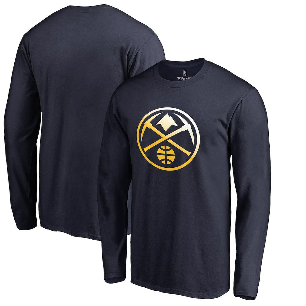 Denver Nuggets Gradient Logo Long Sleeve T-Shirt Navy
