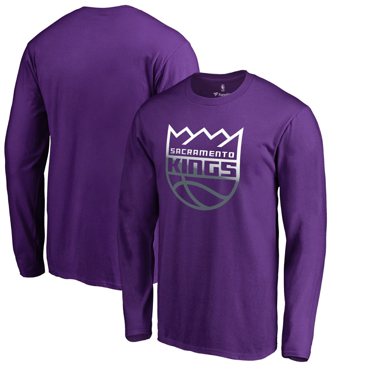 Sacramento Kings Gradient Logo Long Sleeve T-Shirt Purple