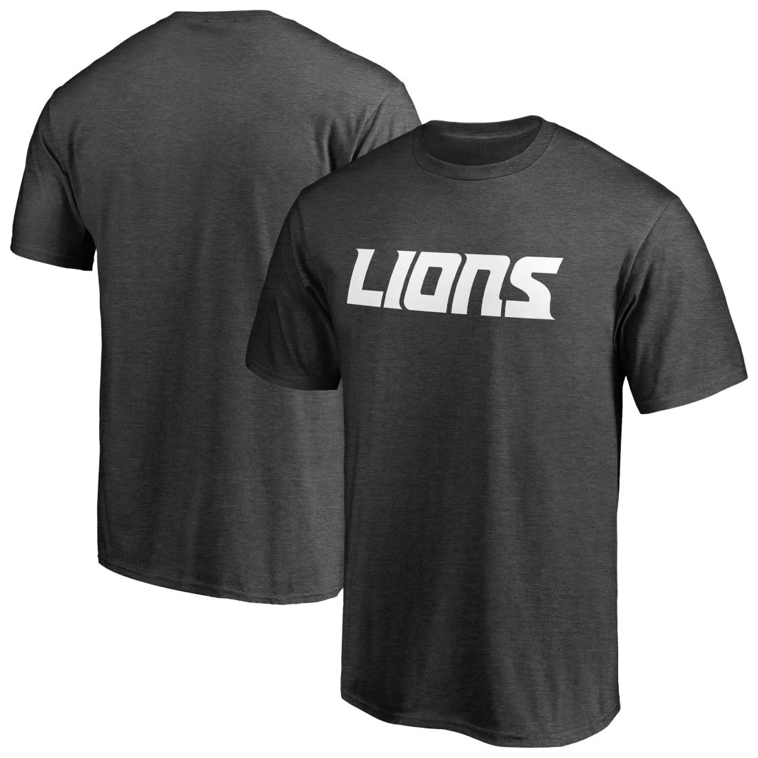 Detroit Lions Wordmark T-Shirt - Heather Gray - NFL
