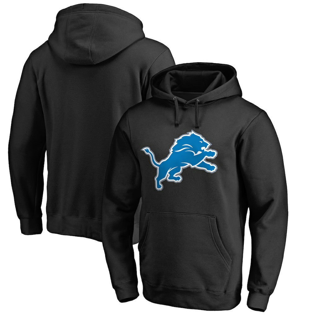Detroit Lions Primary Logo 2 Pullover Hoodie - Black - NFL