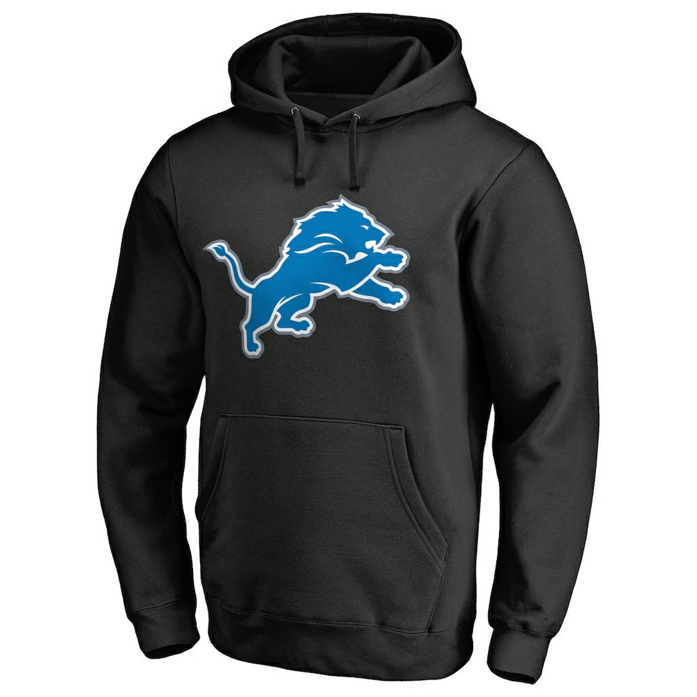 Detroit Lions Primary Logo 2 Pullover Hoodie - Black - NFL