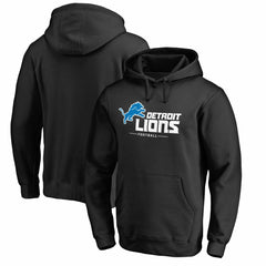 Detroit Lions Lockup Pullover Hoodie - Black - NFL