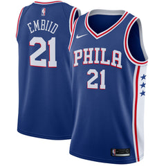 Nike Joel Embiid Philadelphia 76ers Swingman Jersey Royal Icon Edition