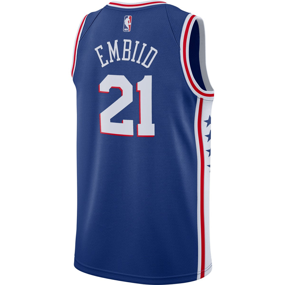 Nike Joel Embiid Philadelphia 76ers Swingman Jersey Royal Icon Edition