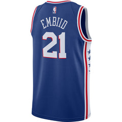 Nike Joel Embiid Philadelphia 76ers Swingman Jersey Royal Icon Edition