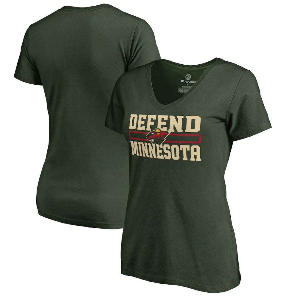 Minnesota Wild Women's Hometown Collection Defend T-Shirt - Green | NHL sale