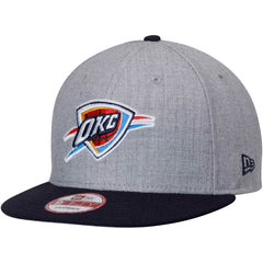 New Era Oklahoma City Thunder Two-Tone 9FIFTY Snapback Adjustable Hat Heathered Gray/Navy
