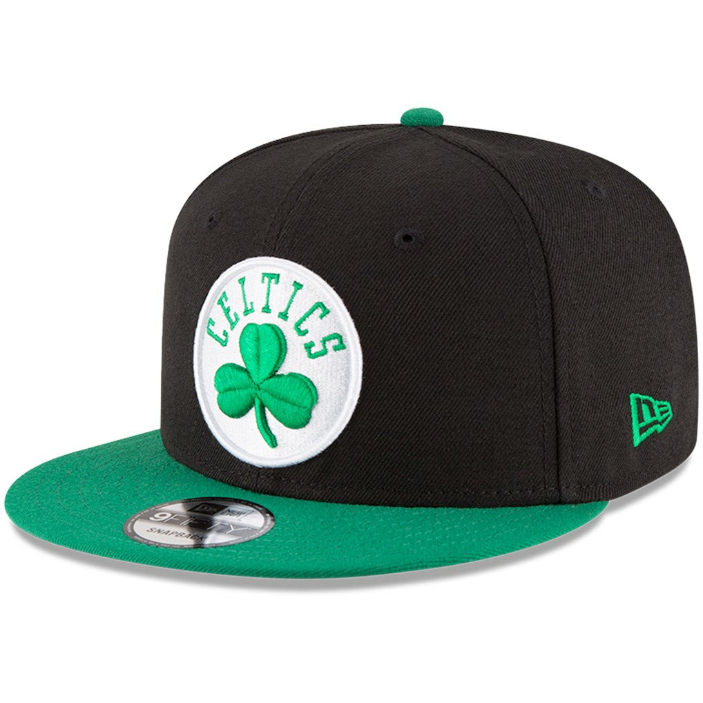New Era Boston Celtics 2-Tone 9FIFTY Adjustable Snapback Hat Black/Kelly Green
