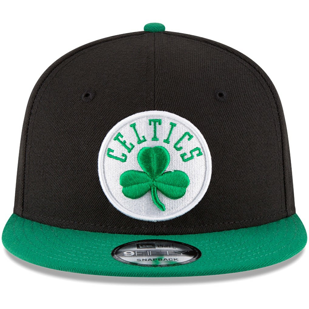New Era Boston Celtics 2-Tone 9FIFTY Adjustable Snapback Hat Black/Kelly Green