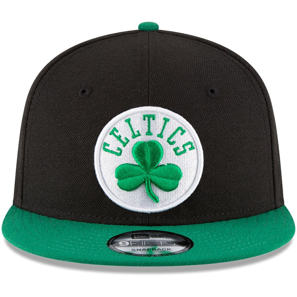 New Era Boston Celtics 2-Tone 9FIFTY Adjustable Snapback Hat Black/Kelly Green