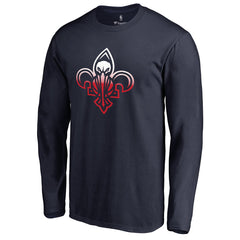 New Orleans Pelicans Gradient Logo Long Sleeve T-Shirt Navy