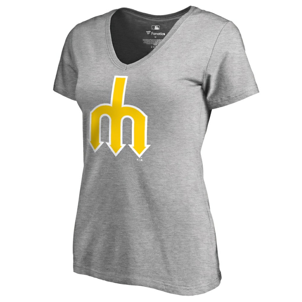 Seattle Mariners Women's Cooperstown Collection Forbes V-Neck T-Shirt Discount