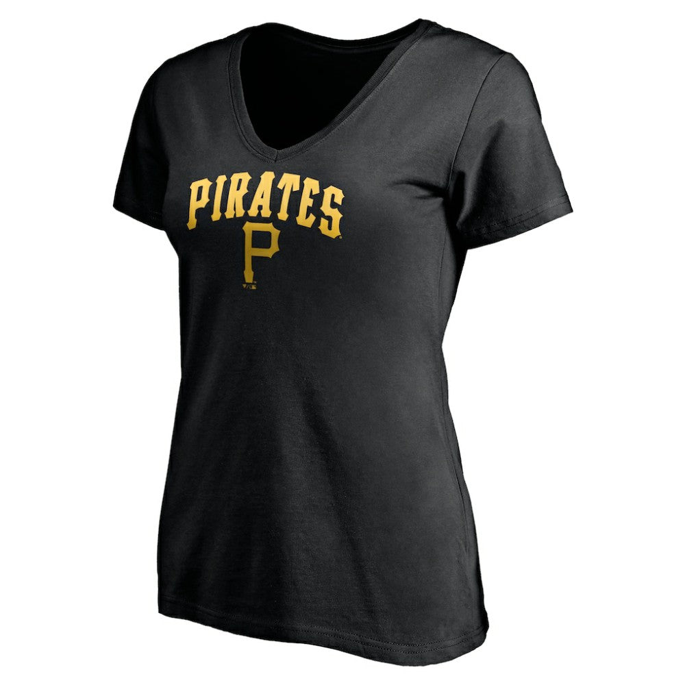 Pittsburgh Pirates Women's Core Wahconah V-Neck T-Shirt Discount
