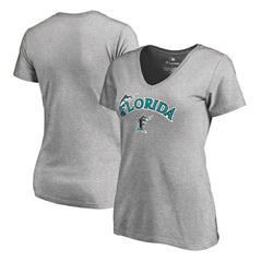 Miami Marlins Women's Core Wahconah V-Neck T-Shirt Sale