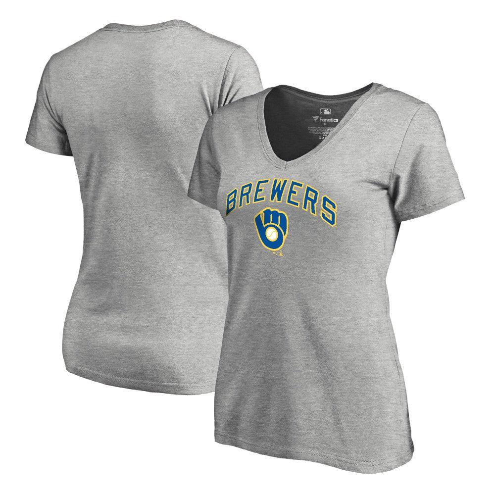 Milwaukee Brewers Women's Core Wahconah V-Neck T-Shirt Outlet