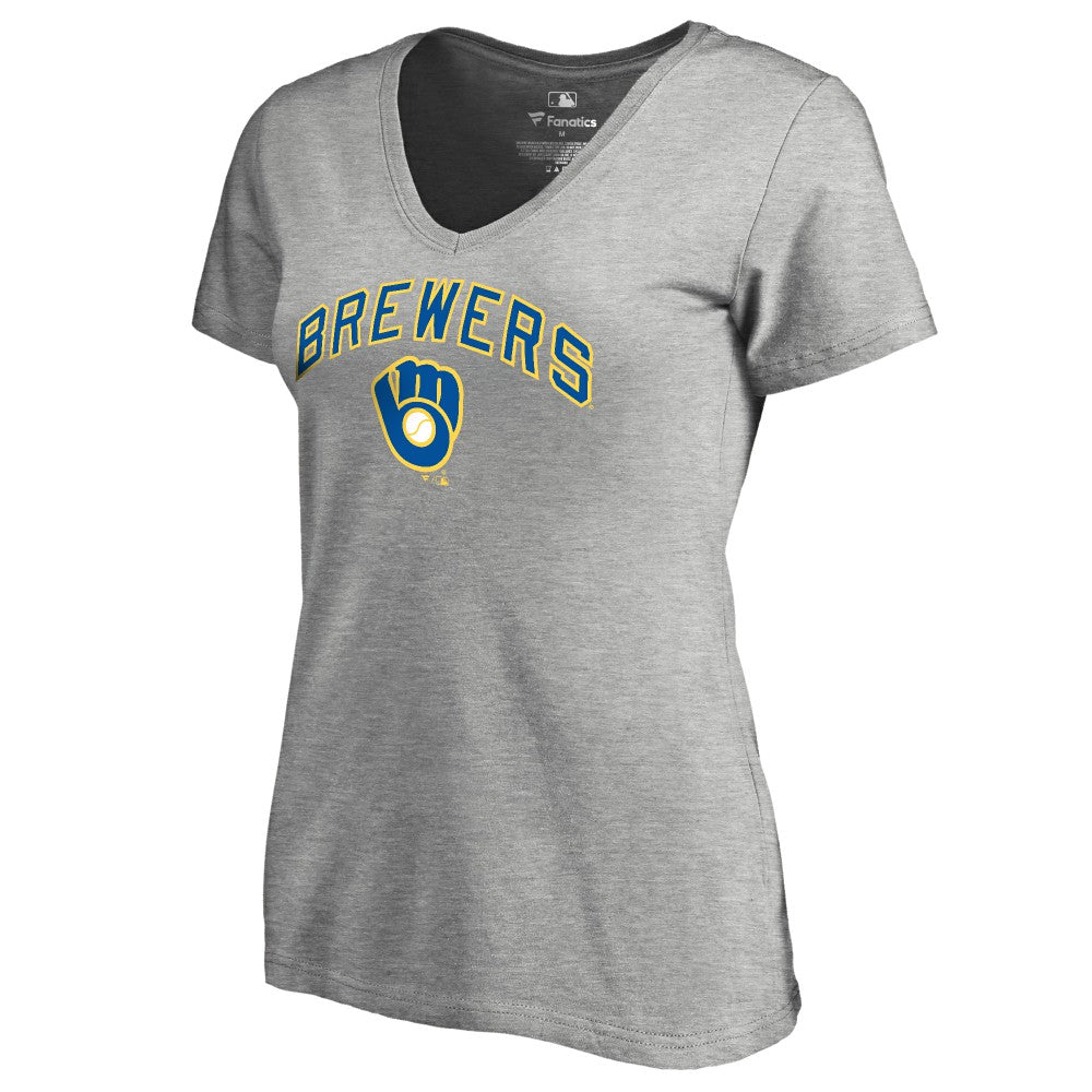 Milwaukee Brewers Women's Core Wahconah V-Neck T-Shirt Outlet