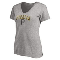 Pittsburgh Pirates Women's Core Wahconah V-Neck T-Shirt Outlet