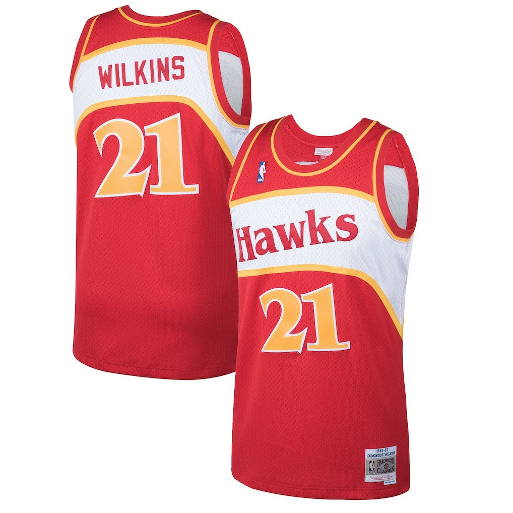 Mitchell & Ness Dominique Wilkins Atlanta Hawks 1986/87 Hardwood Classics Swingman Jersey Red