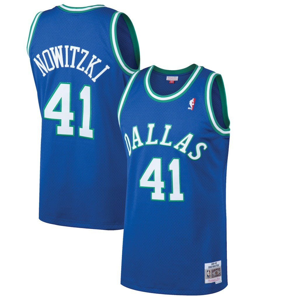 Mitchell & Ness Dirk Nowitzki Dallas Mavericks 1998/99 Hardwood Classics Swingman Jersey Blue