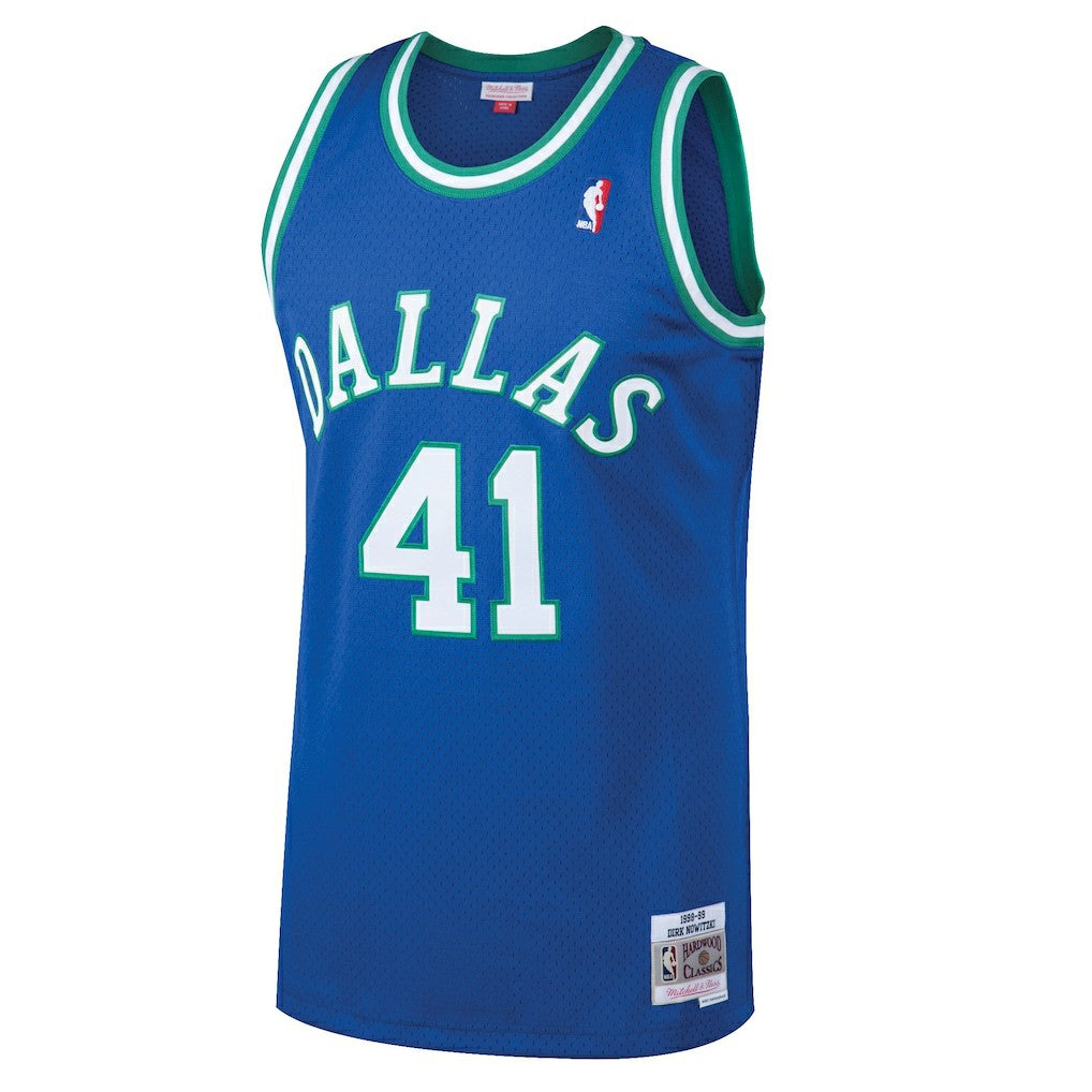 Mitchell & Ness Dirk Nowitzki Dallas Mavericks 1998/99 Hardwood Classics Swingman Jersey Blue