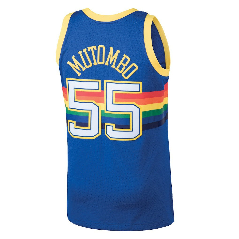 Mitchell & Ness Dikembe Mutombo Denver Nuggets 1991/92 Hardwood Classics Swingman Jersey Blue