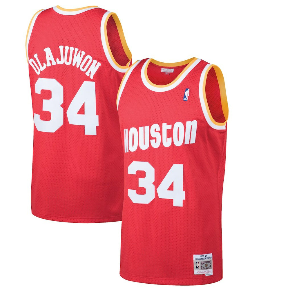 Mitchell & Ness Hakeem Olajuwon Houston Rockets 1993/94 Hardwood Classics Swingman Jersey Red